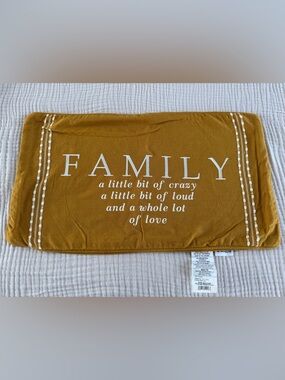 NWT “Family” pillow COVER